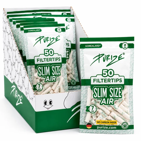 Purize Filtertips Slim Size AIR 7mm – 50 Filtros