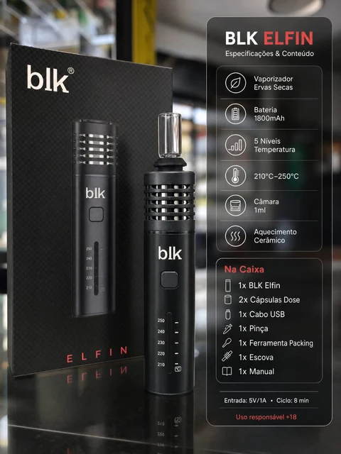 Vaporizador de Ervas Secas BLK Elfin