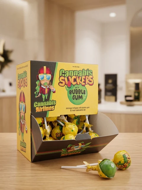 Cannabis Suckers with Bubble Gum